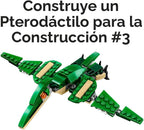 LEGO Creator 3 en 1 Juguete de Dinosaurio Poderoso, se Transforma de T. rex a Triceratops a Figuras de Dinosaurio Pterodáctilo, Gran Regalo para Niños y Niñas de 7-12 Años, 31058