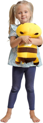 Onsoyours Lindo peluche de abeja, suave almohada de peluche de abeja melífera para niños (amarillo, 19 pulgadas)