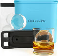 Berlinzo - Molde para hacer bolas de hielo, 2 esferas transparentes de menta de 2.4 pulgadas, no eléctrico