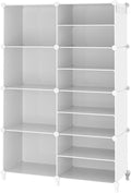 AWTATOS Organizador de armario con 8 estantes de almacenamiento, color blanco