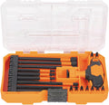 Klein Tools 33804 ProFlex juego de agarraderas en T con clasificación de impacto, intercambiables, con zona de torsión, soporte magnético para brocas, SAE, métrico, TORX