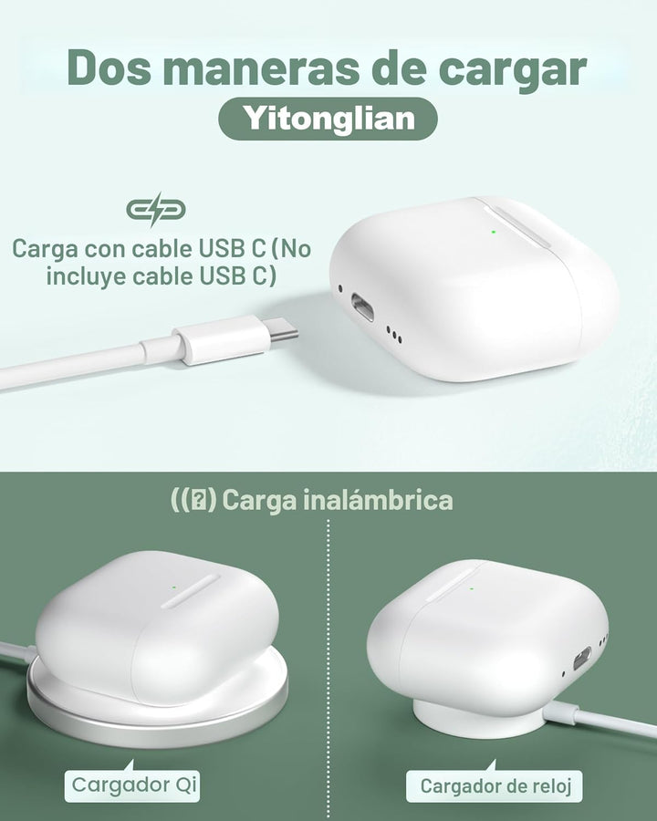 Yitonglian Funda de cargador inalámbrico de repuesto para Airpods d...
