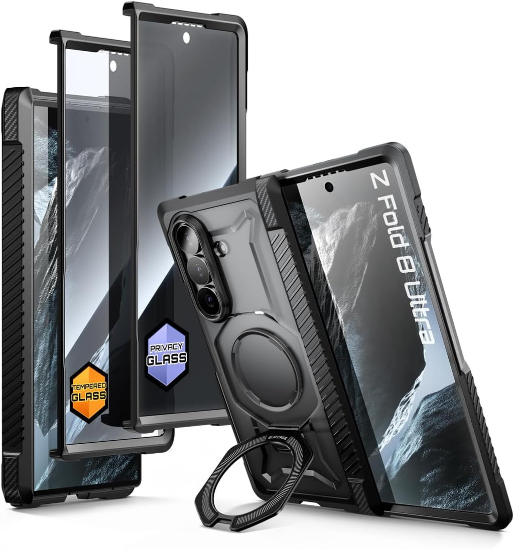 SUPCASE Funda para Galaxy Z Fold 8 Ultra, protectores de pantalla de vidrio