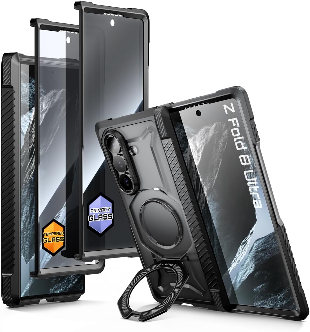SUPCASE Funda para Galaxy Z Fold 8 Ultra, protectores de pantalla de vidrio