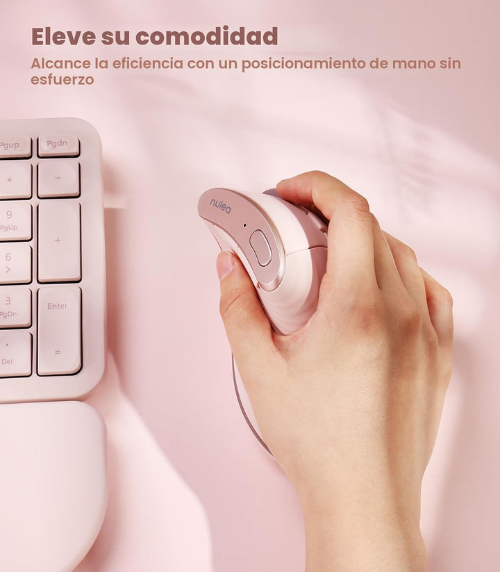 Nulea M510 Ratón Vertical Inalámbrico, Ratón Ergonómico para Seguim...