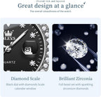 OLEVS Relojes para Mujeres Lujo Diamante con Fecha Analógico Cuartz para Mujer
