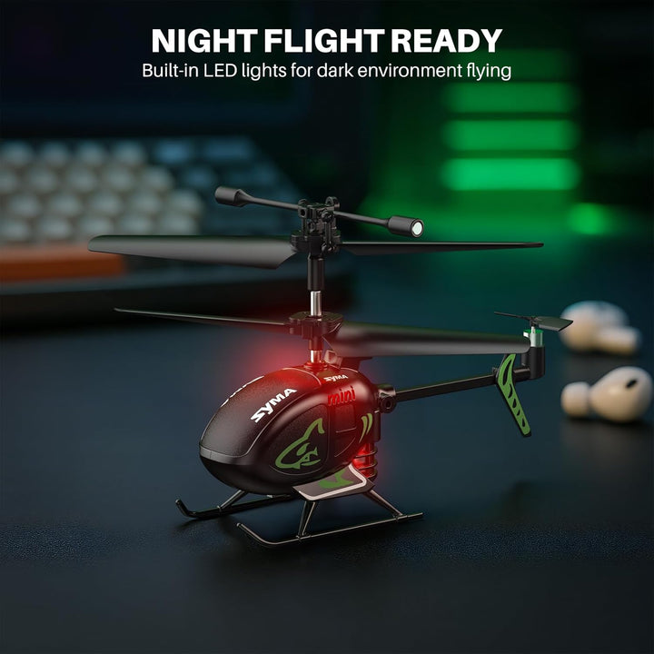 SYMA Mini helicóptero RC S100 con estabilizador de giroscopio, rete...