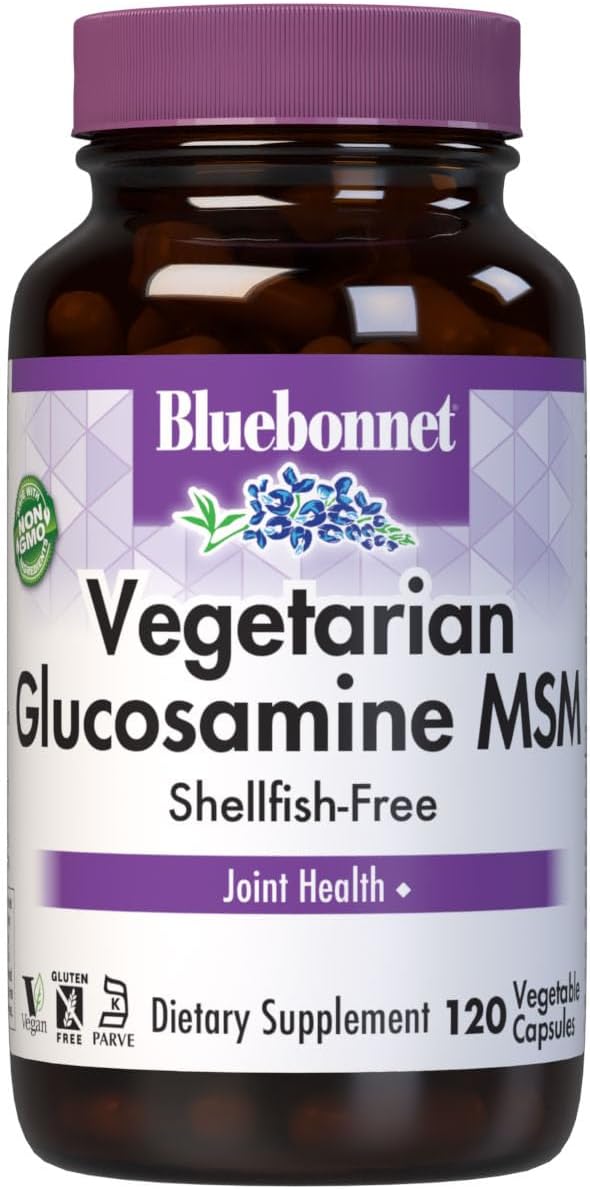 BlueBonnet Suplemento vegetariano de glucosamina Plus MSM, 120 unid...