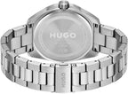 HUGO #Expose 1530242 - Reloj multifunción de acero inoxidable y pulsera de eslabones para hombre, color: plateado (modelo: 1530242)