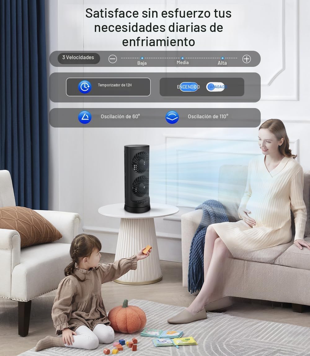 Ventiladores de torre personales de refrigeración que soplan aire f...