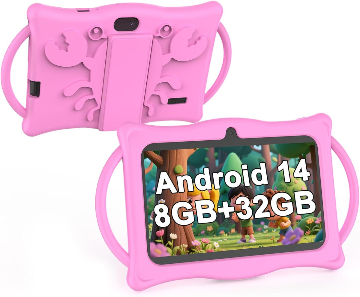 BYANDBY Tablet 2025 para niños, tablet Android 14 de 7 pulgadas par...