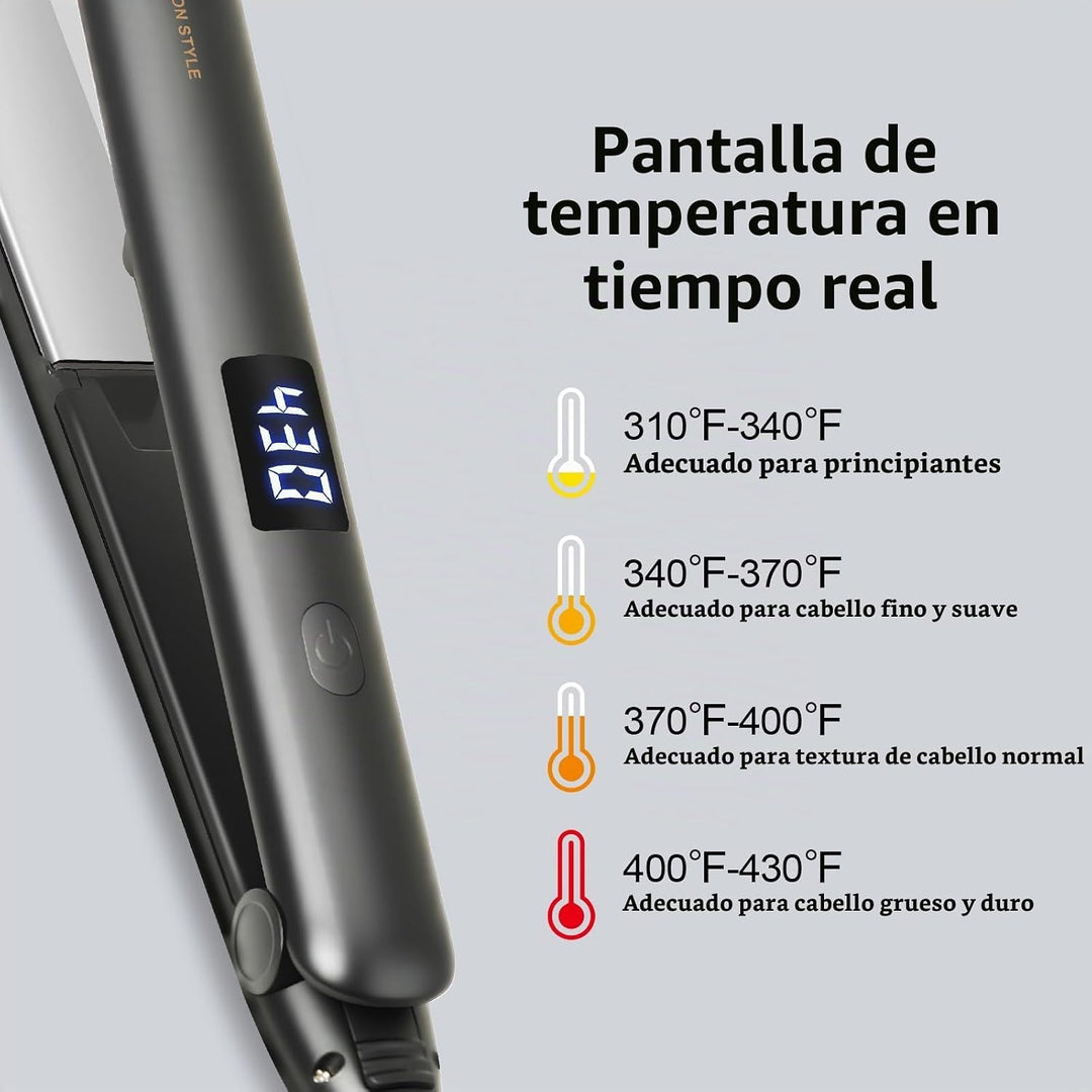 Plancha plana de cerámica Titanium de la enderezadora del pelo del...