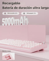 EWEADN V102 - Teclados inalámbricos, teclado para juegos de 98 tecl...