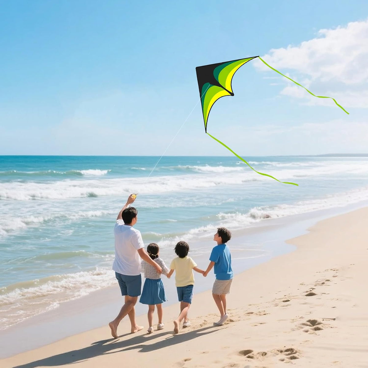 Mint's Colorful Life Paquete de 3 cometas para niños y adultos, fácil de volar, mariposa delta, pulpo, juego para principiantes, grandes cometas de playa para juegos y actividades al aire libre
