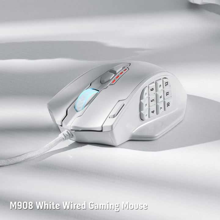 Redragon M908 Impact RGB LED MMO Mouse para juegos con 12 botones l...