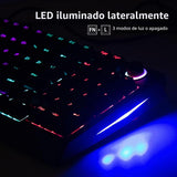 HUO JI Teclado mecánico para juegos con cable, 17 modos retroilumin...