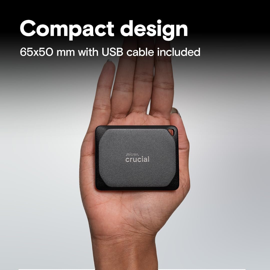 Crucial X10 Pro SSD portátil de 2 TB, lectura de hasta 2100 MB\/s,...