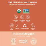 Essential Oxygen, Enjuague de cepillado orgánico certificado, Cinna...