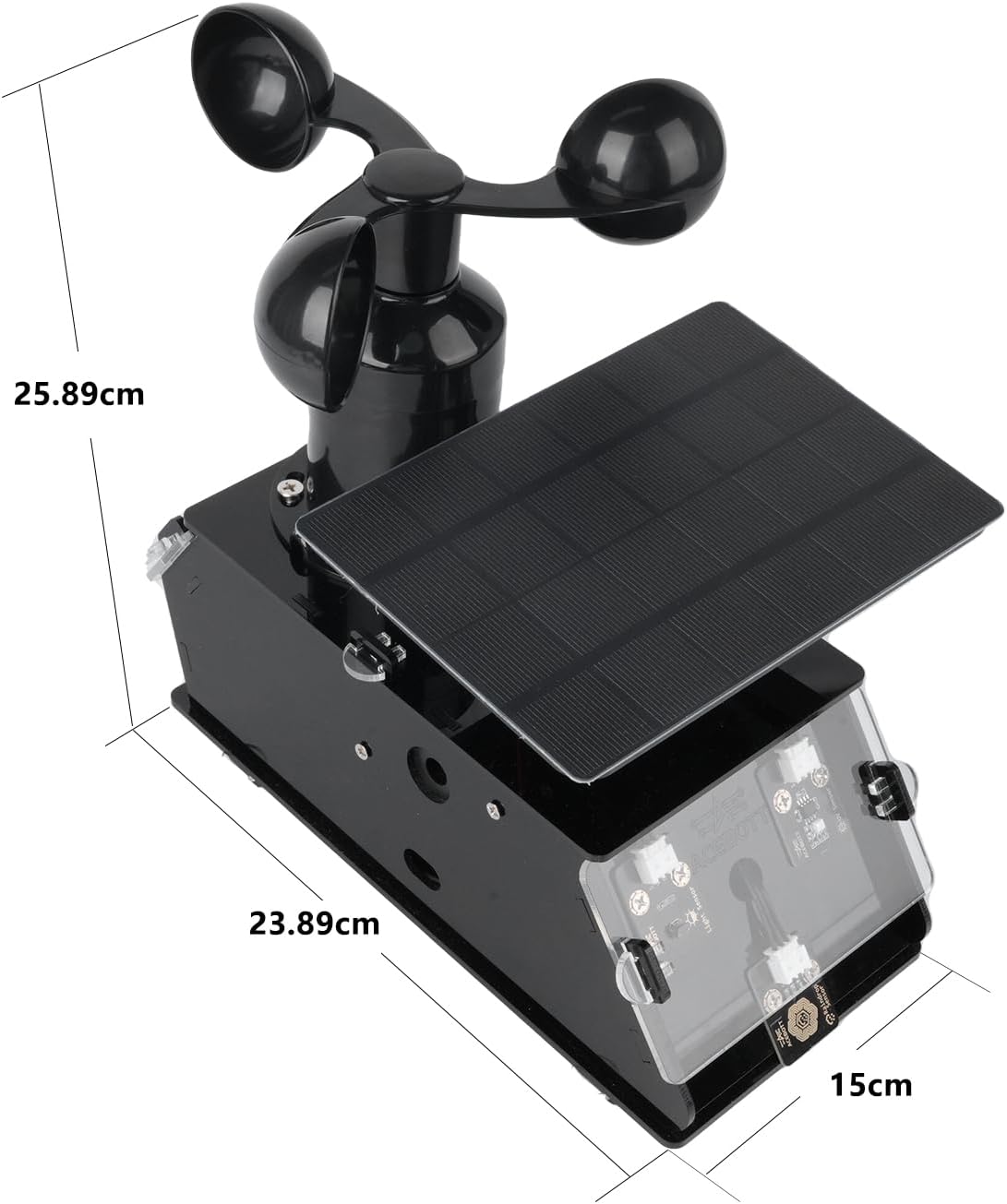 Kits de ciencia para niños a partir de 12 años, kit de estación meteorológica ACEBOTT IoT para interiores y exteriores, kits STEM con 8 sensores y panel solar, compatible con ESP32 Arduino IDE, kits