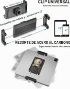 Soporte para tablet de automóvil, ranura para CD, brazo ajustable en altura, soporte para tableta para reproductor de CD de automóvil, abrazadera universal de CD para iPad Pro Air Mini, Galaxy Tabs/Z Fold/Z Flip, iPhone, más dispositivos de 4-12.9