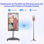 JAV Pizarra inteligente de 43 pulgadas, pizarra blanca interactiva con pantalla táctil giratoria, certificado EDLA, Android 14, espejo inalámbrico para enseñanza en aula, transmisión en vivo, oficina