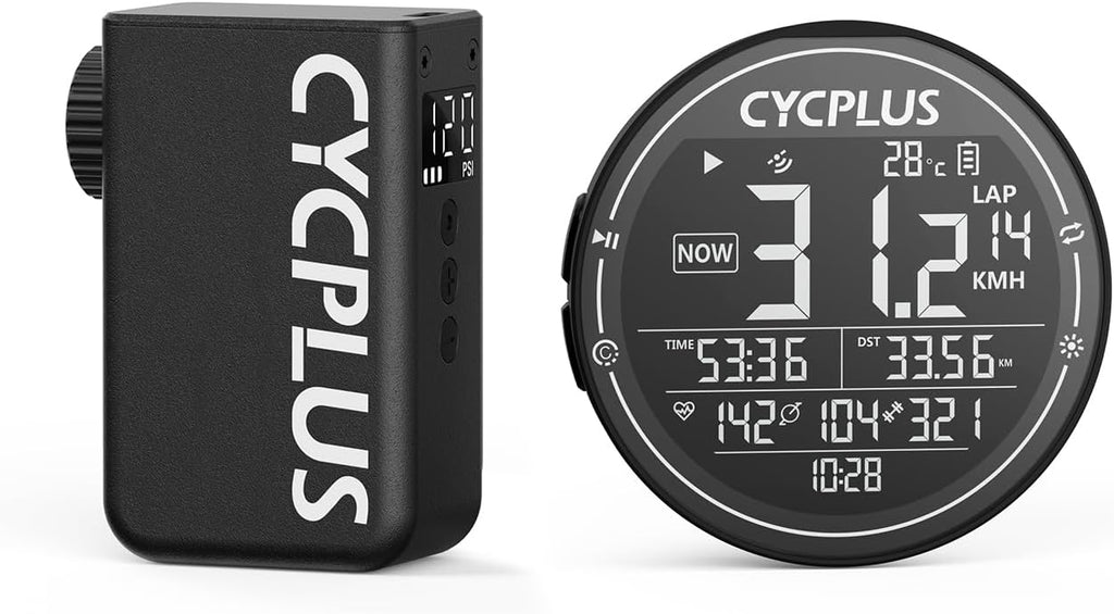 CYCPLUS Bomba de bicicleta AS2PRO + Ordenador/GPS para bici M2