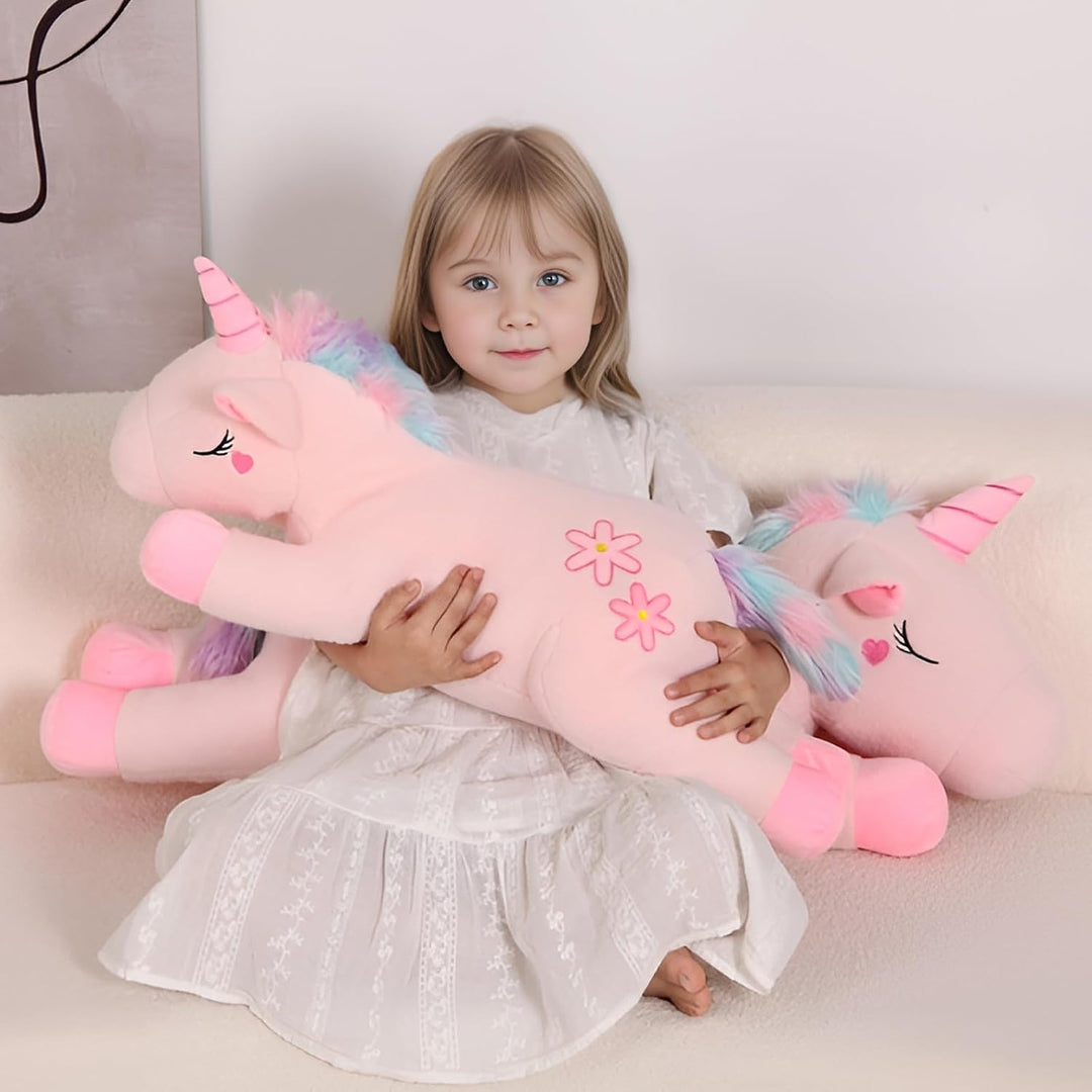 Tianmihou - Linda almohada de peluche de unicornio gigante rosa de...