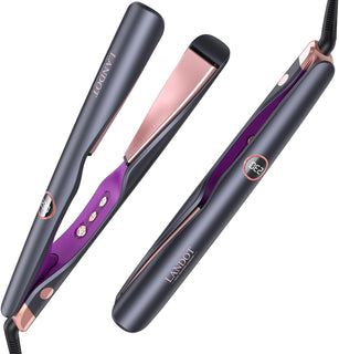 LANDOT Plancha para el cabello y rizador 2 en 1: crea ondas de saló...