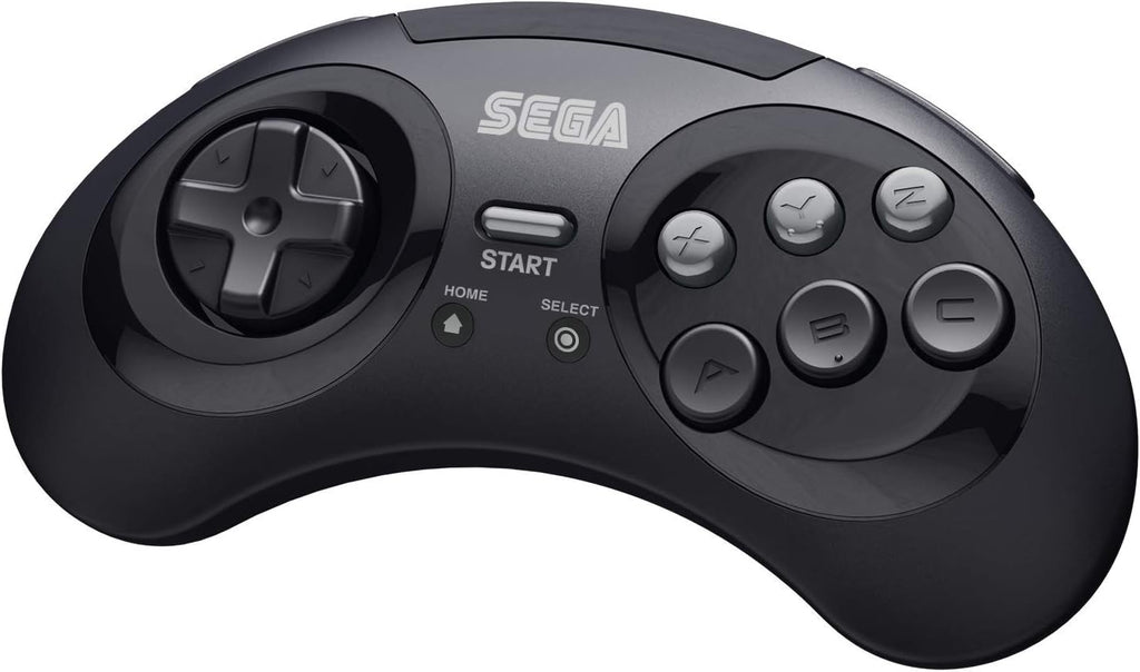 Control inalámbrico Retro-Bit SEGA Genesis de 8 botones 2,4 GHz, Negro