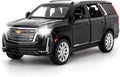 Modelo de automóvil a escala 1/32 compatible con Escalade SUV, vehículo de juguete fundido a presión, aleación de zinc con sonido y luz para adultos, niños y niñas, 3, 4, 5, 6, 7, 8, negro