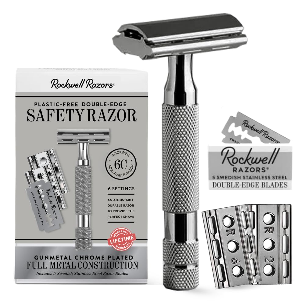ROCKWELL RAZORS Maquinilla de afeitar de seguridad 6C Gunmetal Chro...