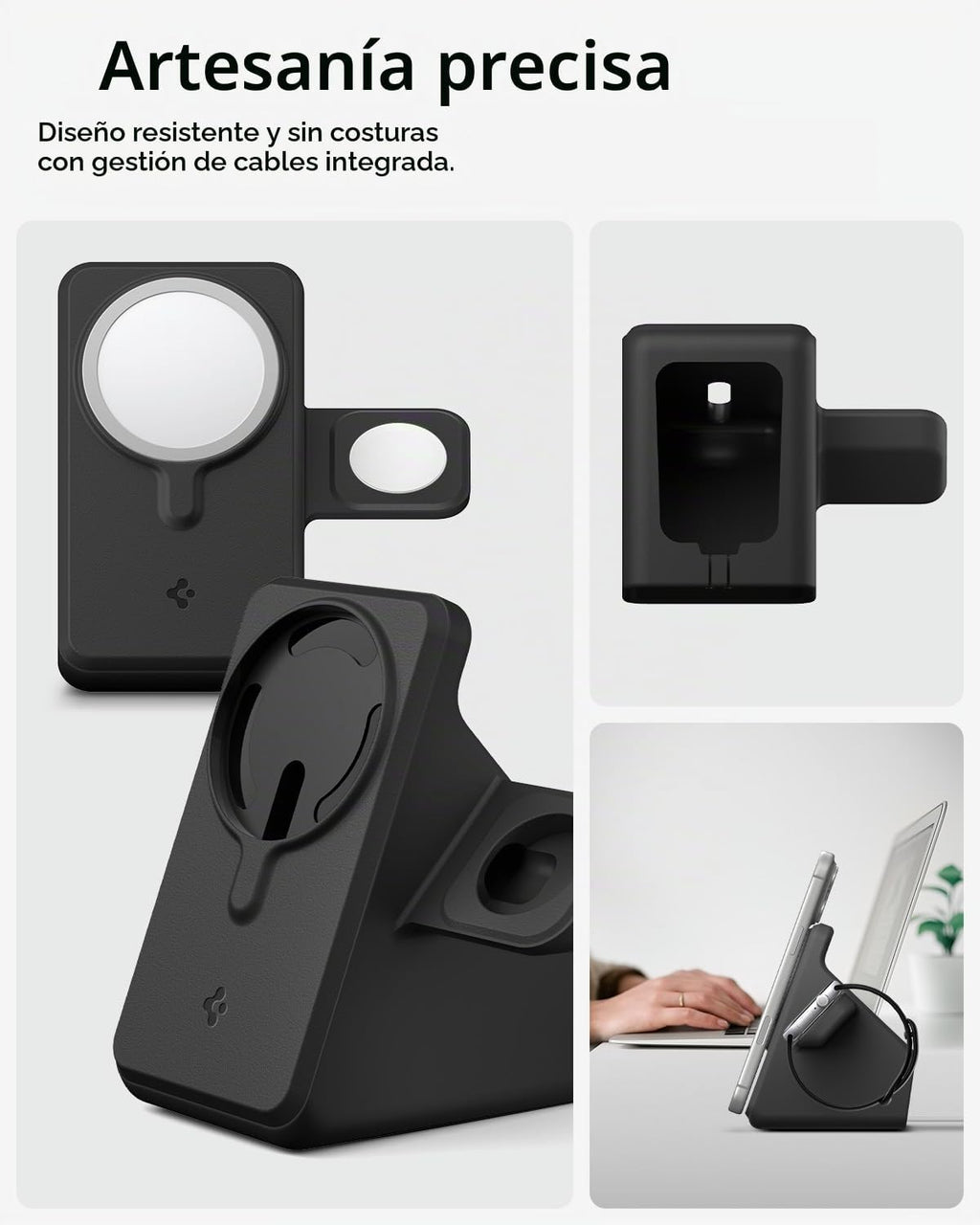 Spigen para MagSafe (25W), funda con soporte para cargador de Apple Watch