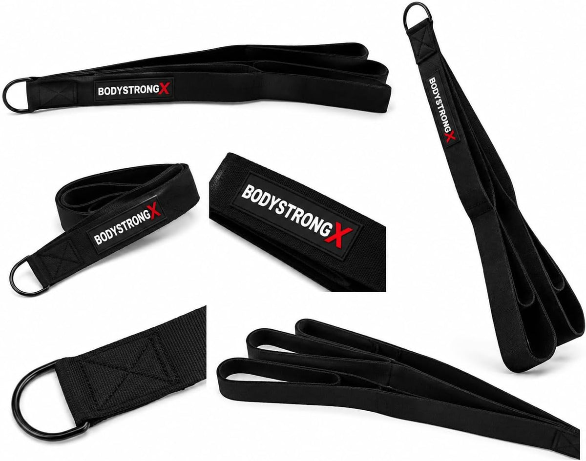 Accesorio de cable de cuerda de tríceps para gimnasio doméstico y comercial, cuerda trenzada resistente con extremos de goma, accesorio desplegable de tríceps de longitud múltiple para