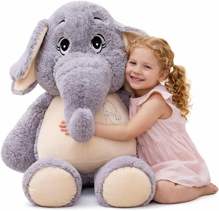 GailiMaiYa Animal de peluche de elefante gigante de 51 pulgadas, ju...