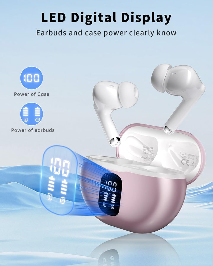 Auriculares inalámbricos, auriculares Bluetooth 5.4 con reproducció...