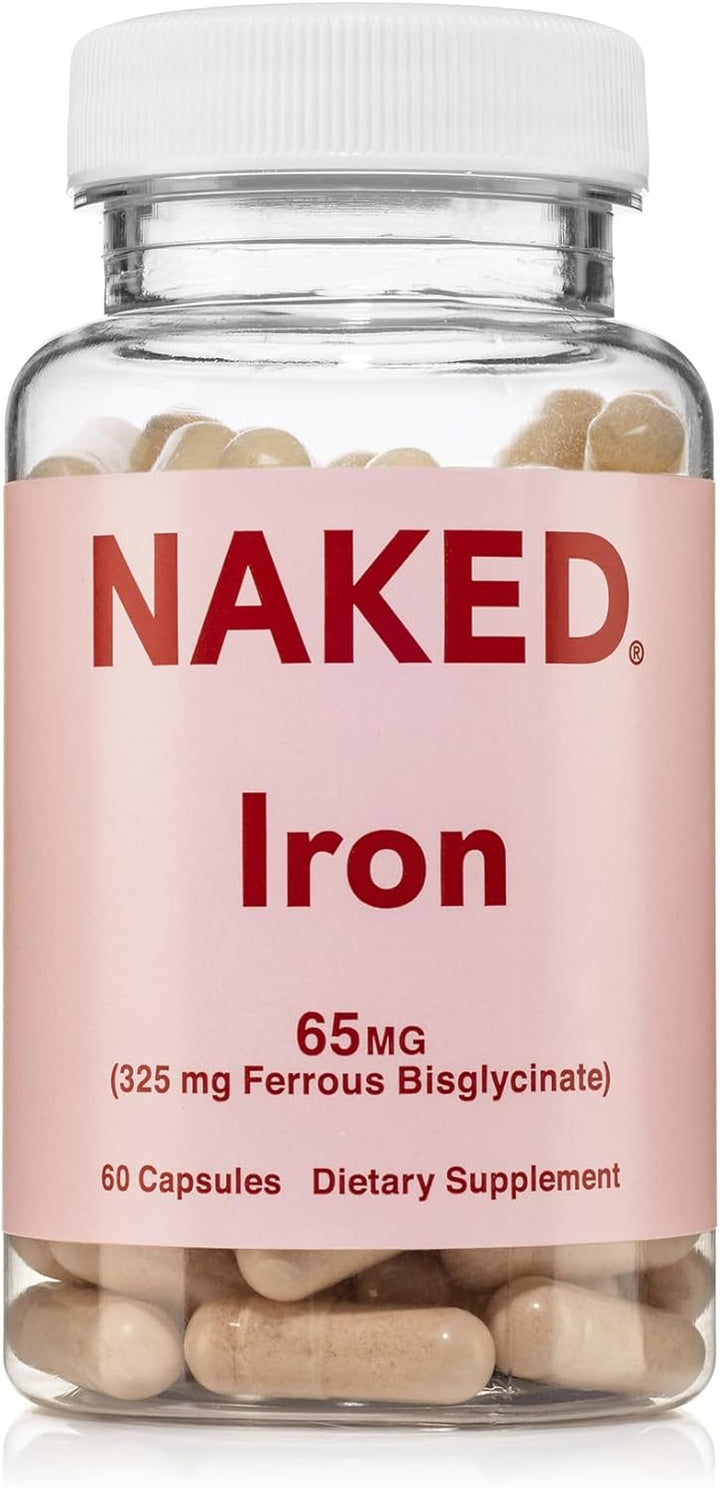 Naked Iron 65mg, 325mg Ferro Bisglicinato - Suplemento de hierro de...