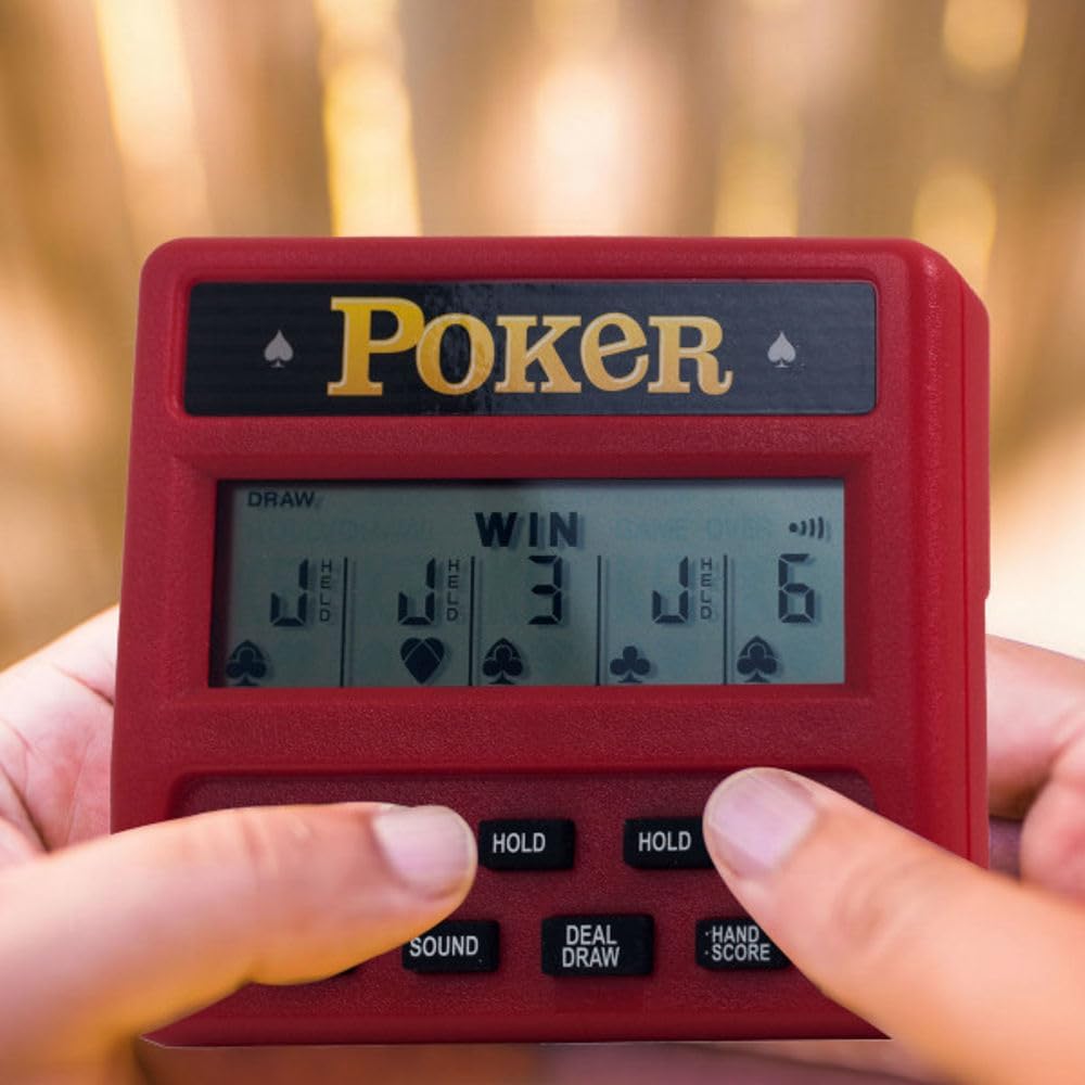 Trademark Global juego de poker electrónico de mano, 5 en 1.