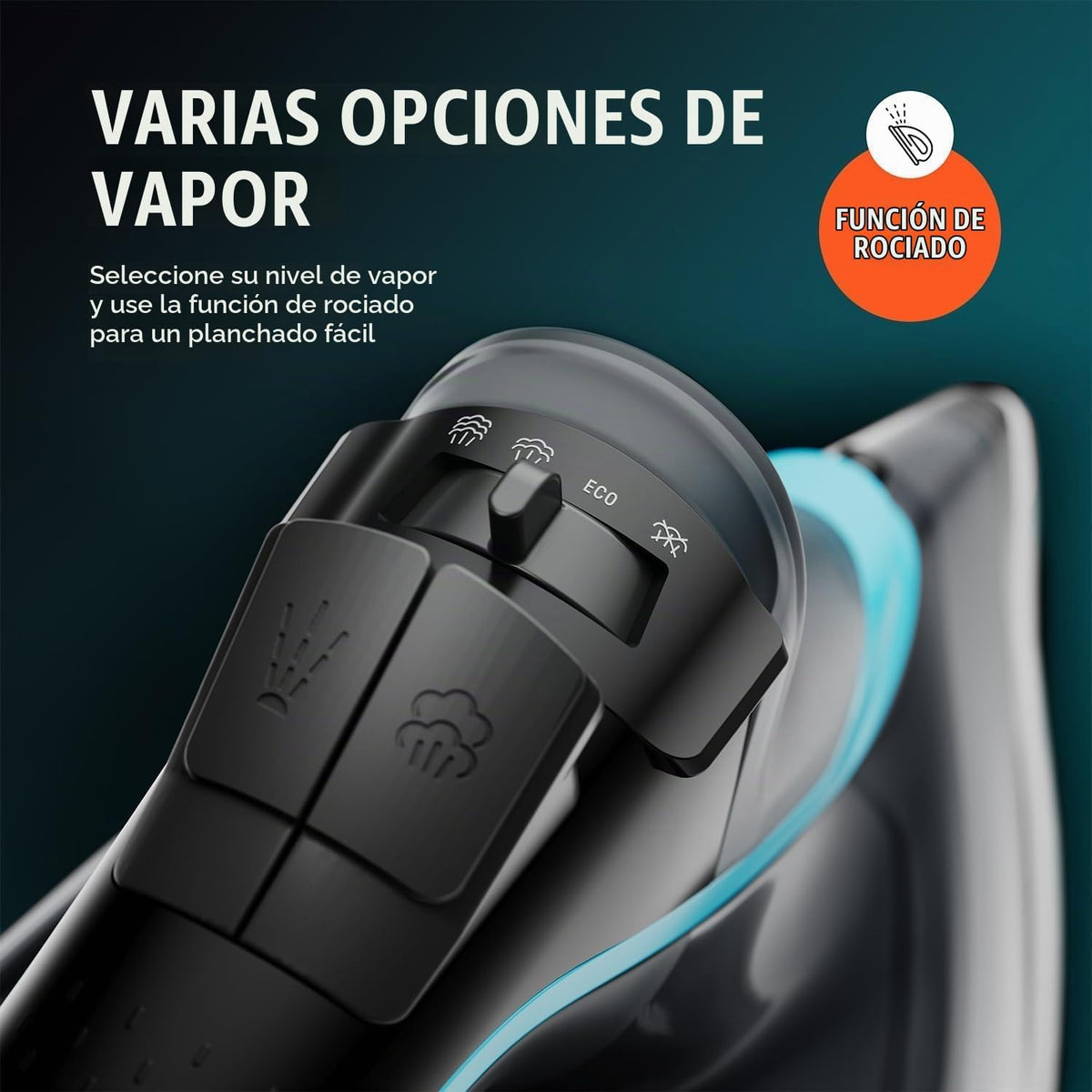 Pursteam Plancha de Vapor para Ropa 1700W con Suela Autolimpiante Antiadherente de Acero Inoxidable, Apagado Automático, Antigoteo
