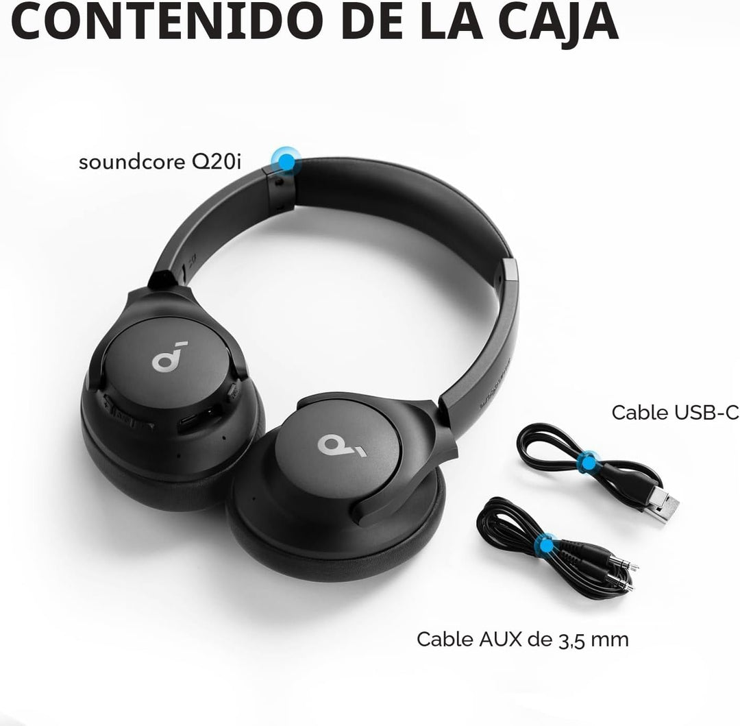 Soundcore by Anker Q20i Auriculares híbridos con cancelación activa...