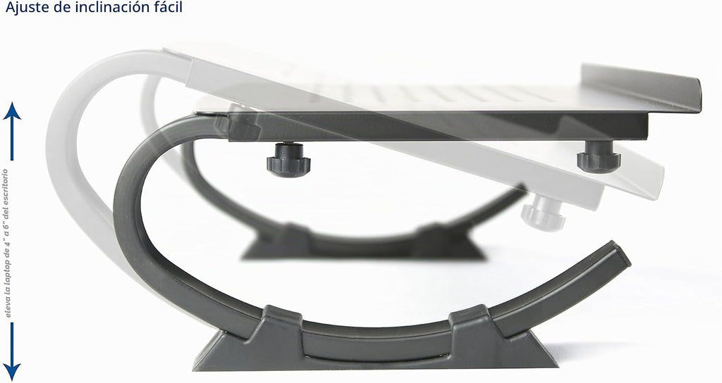 VIVO Soporte elevador curvado completamente ajustable negro para portátil, portátil y monitor STAND-V001N