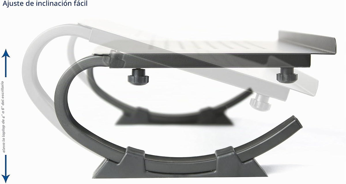 VIVO Soporte elevador curvado completamente ajustable negro para portátil, portátil y monitor STAND-V001N