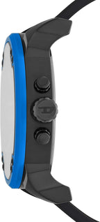 Diesel Mr. Daddy 2.0 - Reloj de hombre con cronógrafo de tamaño extra grande y correa de acero inoxidable, silicona o cuero