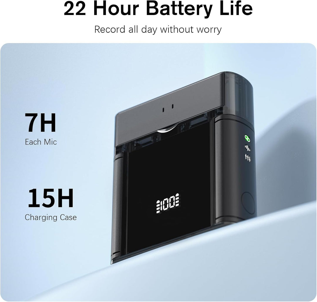 Rythflo Micrófono Lavalier inalámbrico para iPhone\/Android\/iPad (...