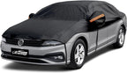 Cubierta de medio coche superior, cubierta protectora contra granizo con forro de algodón, cubierta para techo solar y parabrisas para hielo y nieve, cubierta para todo clima para el cuerpo del