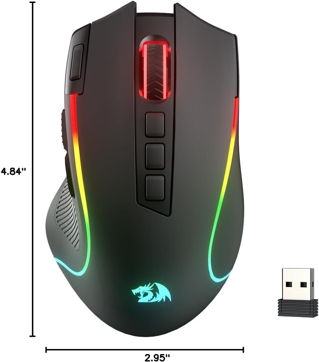 Redragon Ratón para juegos M612 PRO RGB, 8000 DPI con cable\/inalám...