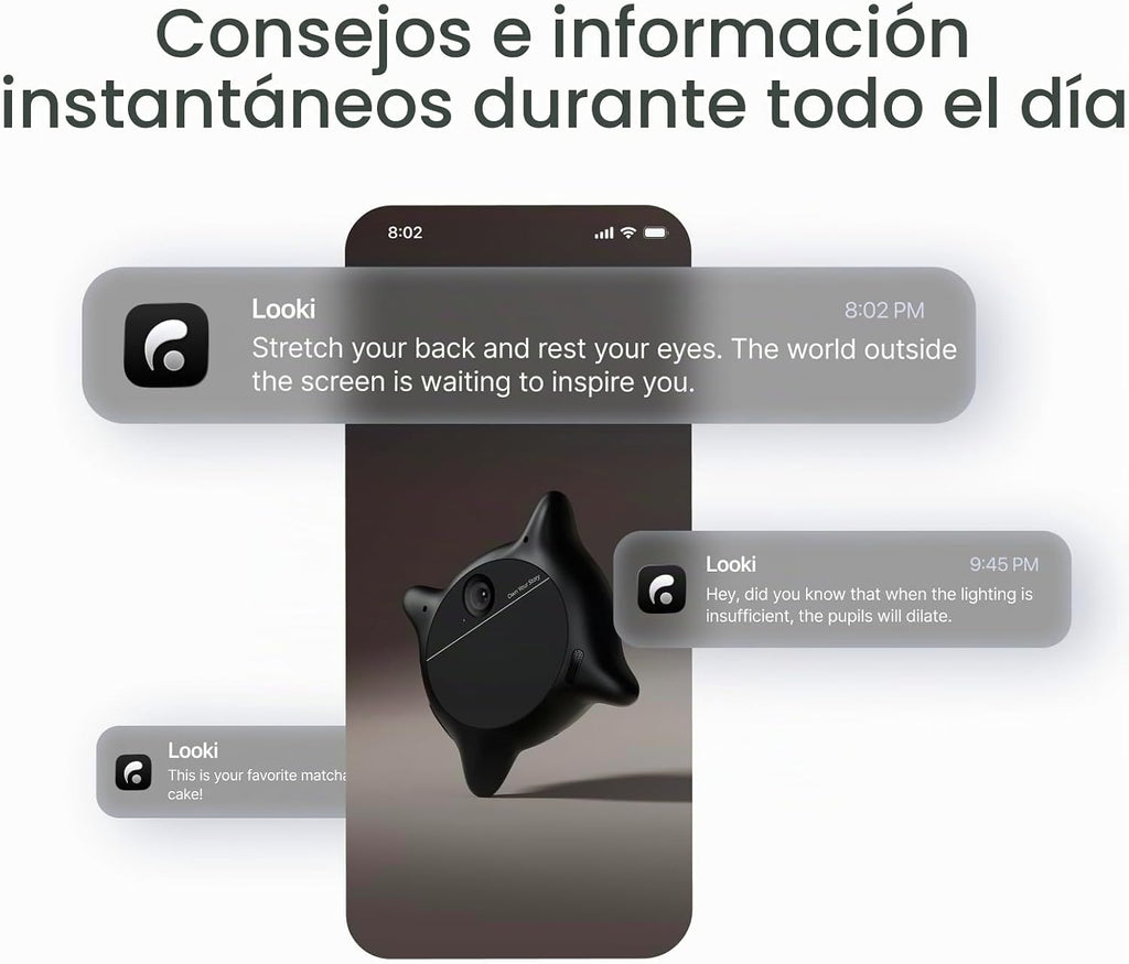 Looki L1 AI Multimodal usable de por vida, dispositivo de registro de vida ligero de acción manos libres de 1.13 oz con video de 1080P, 3 micrófonos, vlogs de IA y cómics, inteligencia proactiva