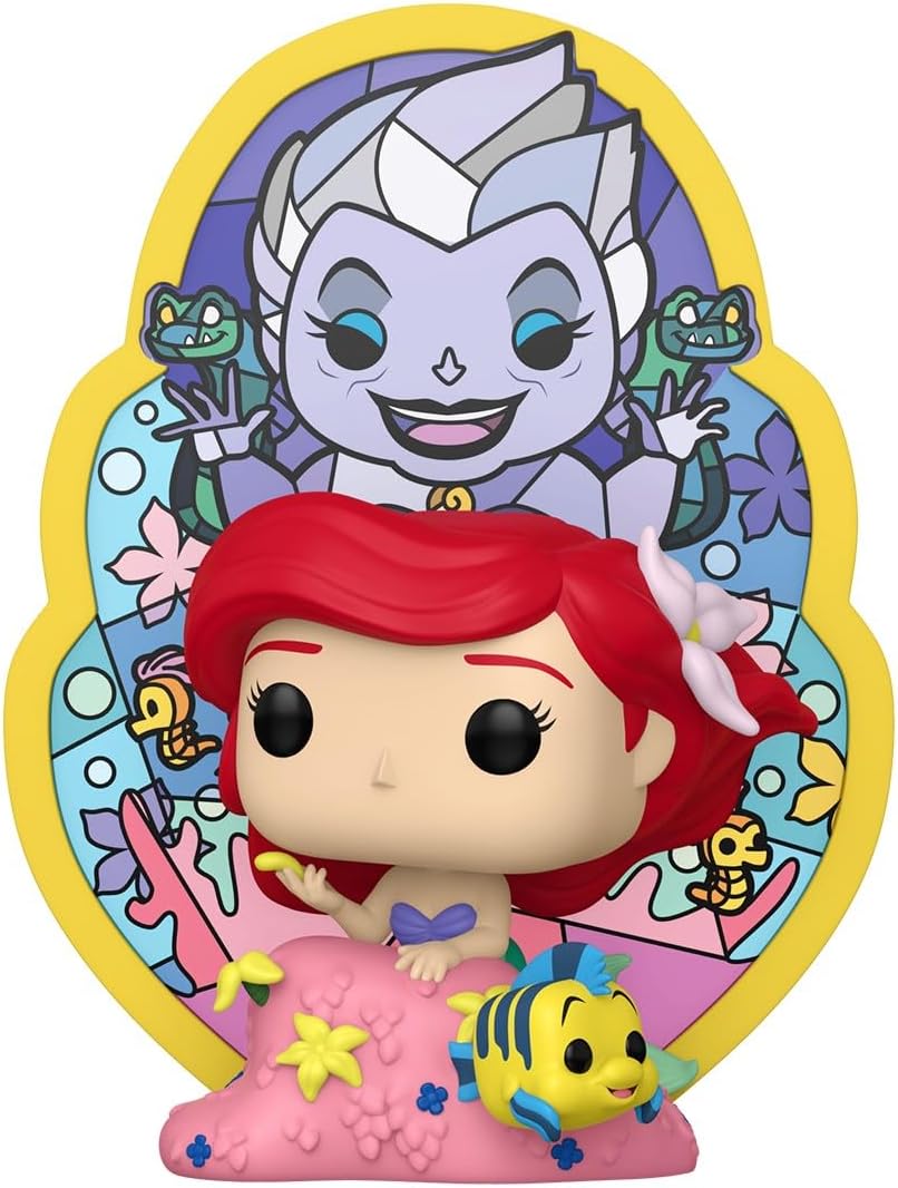 Funko Pop! Deluxe: Little Mermaid - Ariel - Vitral - Figura de vini...
