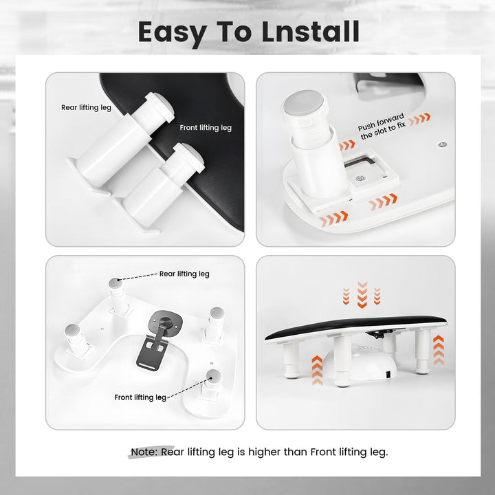 JODSONE Reposabrazos en forma de U negro para técnicos de uñas con...