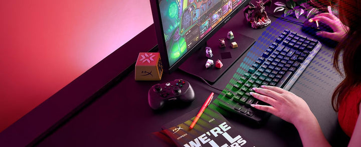 HyperX Eve 1800 - Teclado para juegos, factor de forma 1800, ilumin...
