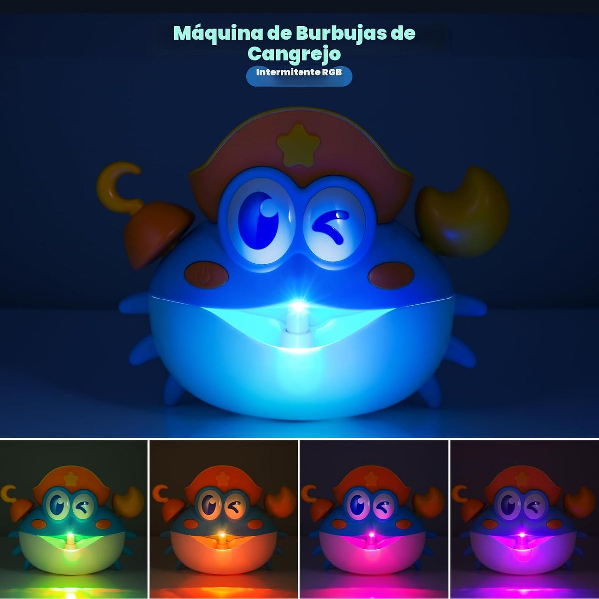 Juguetes de baño, juguetes de baño iluminados para bebés, máquina de burbujas de baño con luz RGB colorida, gran cumpleaños para niños y niñas, juguete de bañera para niños de 1-3, 4-8 años